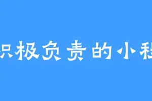 积极负责的小程