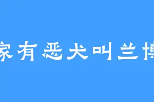 家有恶犬叫兰博