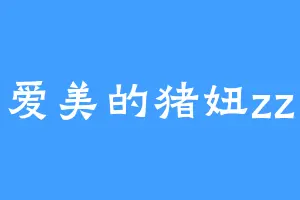 爱美的猪妞zz