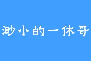 渺小的一休哥