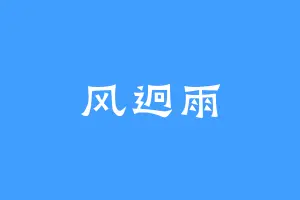 风迥雨