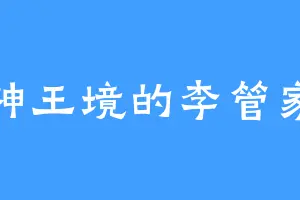神王境的李管家
