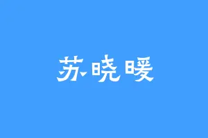 苏晓暖