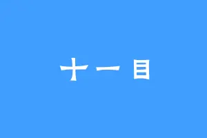 十一目