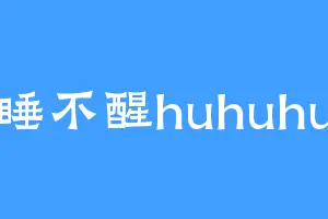 睡不醒huhuhu