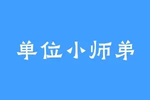 单位小师弟