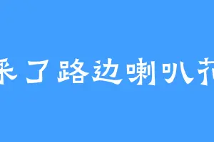 采了路边喇叭花