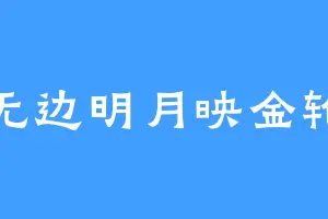 无边明月映金轮