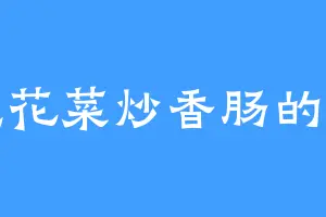 爱吃花菜炒香肠的宁真